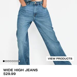 H&M baggy wide Black jean